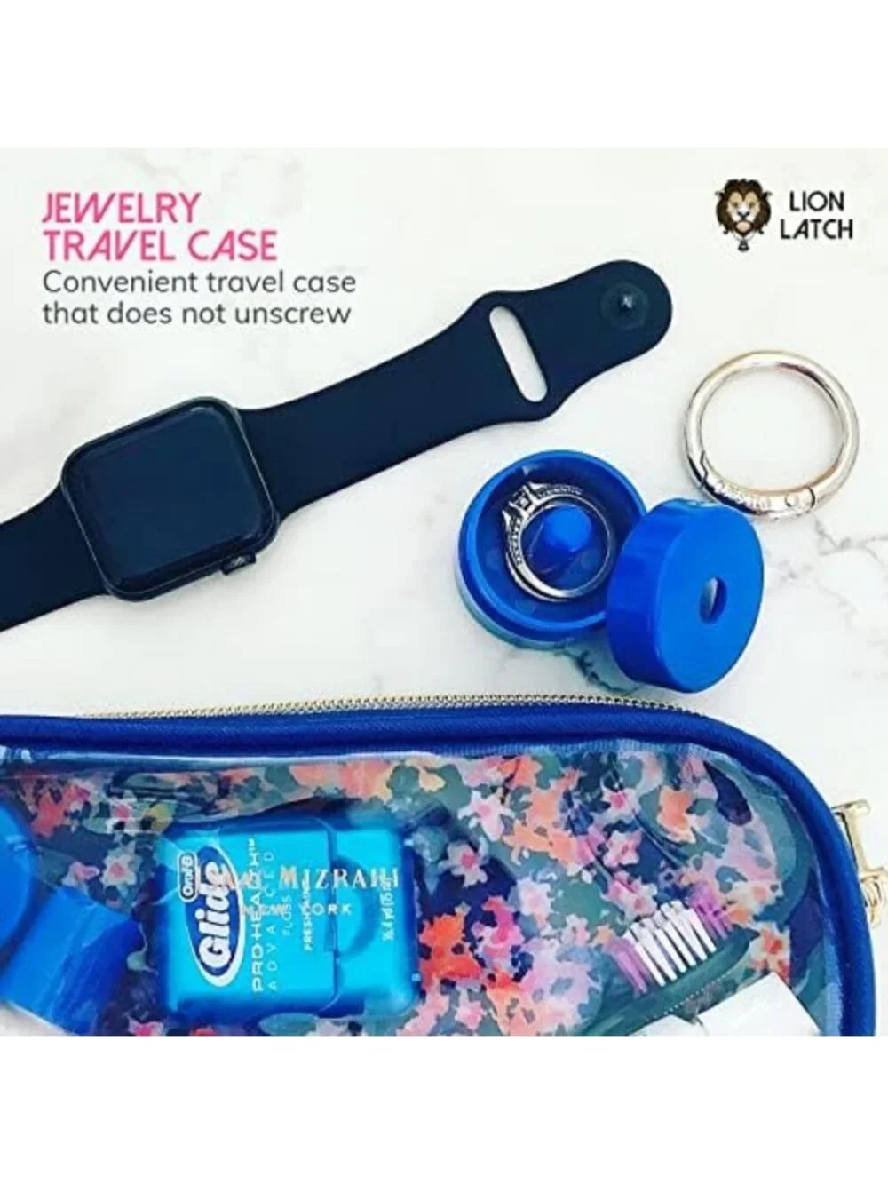Portable Jewelry Organizer Box - Travel Ring Holder & Keychain, Small Storage